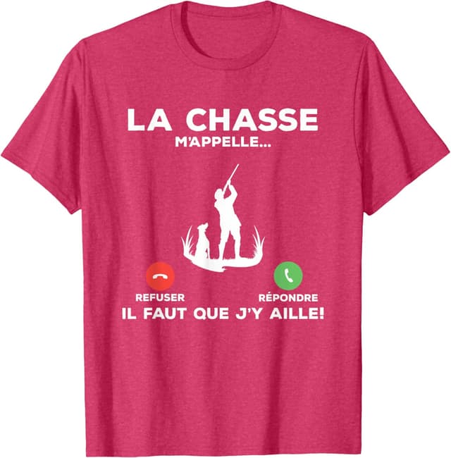 Detalle 1 de T-shirt La Chasse m'appelle drôle