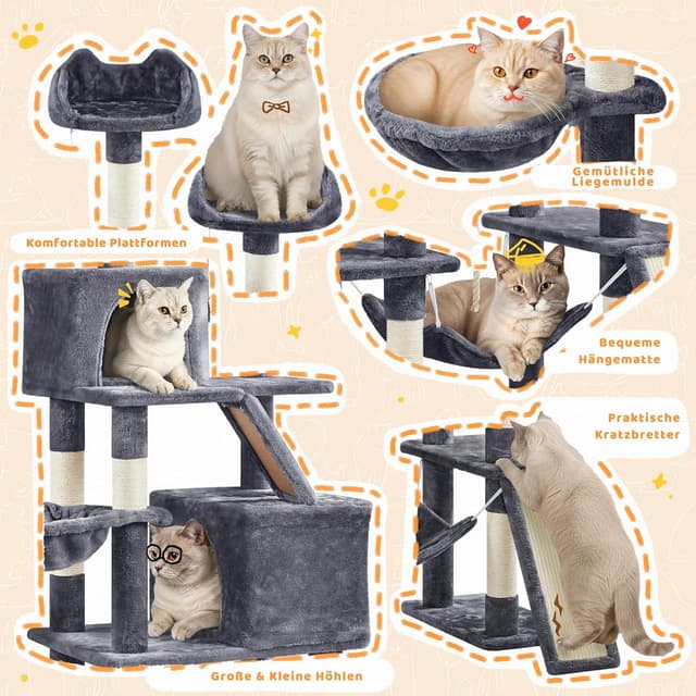 Detalle 2 de Yaheetech Katzenkratzbaum 206 cm đ±