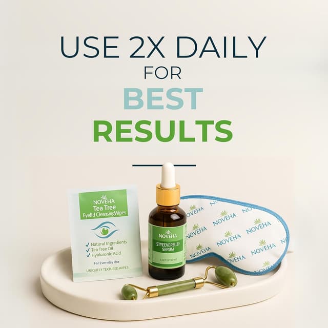 Thumbnail 6 de NOVEHA 60pc Tea Tree Eyelid & Lash Wipes 🧴