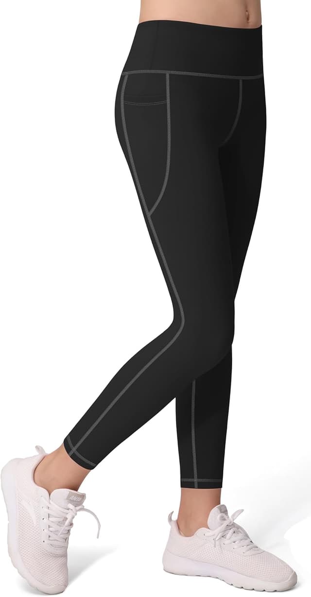 Detalle 2 de Mirity Girls Leggings for Kids with 2 Pockets for Yoga, Workout & Everyday Wear