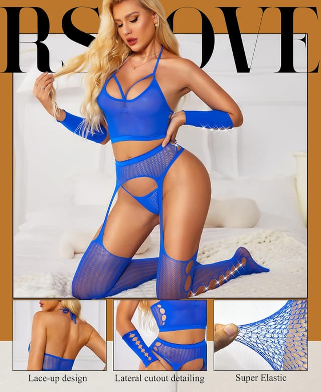 Thumbnail 2 de RSLOVE Bodystocking résille 4 pièces