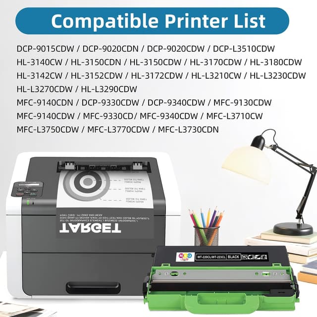 Detalle 2 de Collecteur de toner usagé compatible WT220CL / WT223CL (1 pack) pour Brother