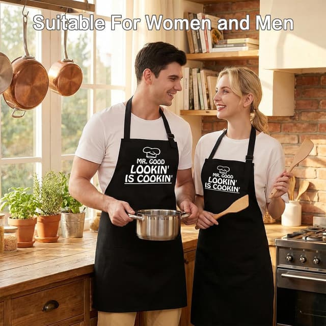 Detalle 2 de APRONPANDA BBQ apron for men with pockets