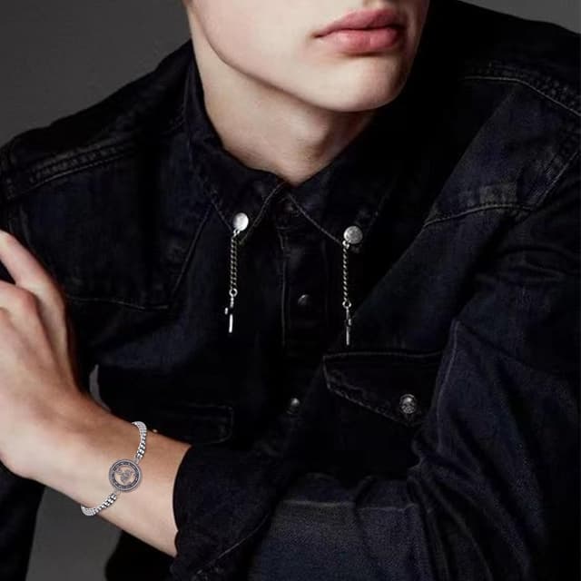 Detalle 2 de PARYFO Sternzeichen-Armband Skorpion aus 925 Sterlingsilber mit Edelstahlkette