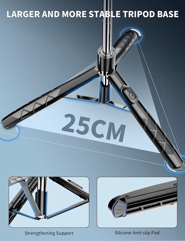 Thumbnail 2 de 71" Phone Tripod Travel Selfie Stick