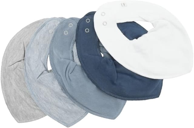 Thumbnail 6 de Pippi Bandana Bib – Solid (lot de 5) : 5 bandanas à bavoir solides pour bébé