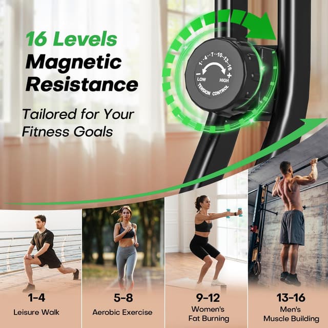 Detalle 2 de Vannect Folding Exercise Bike 16-Level