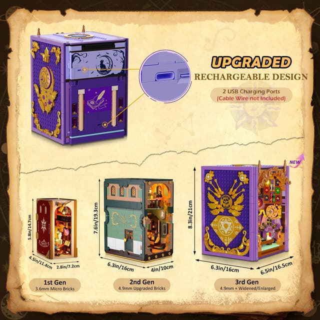 Detalle 2 de INSOON Mystisches Orakel Booknook 1447 Teile