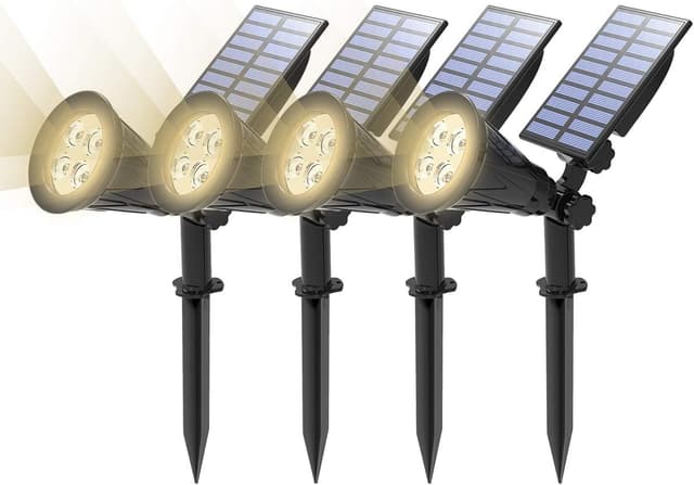 Detalle de T-SUN solar spotlights 4 pack, 250 lumens