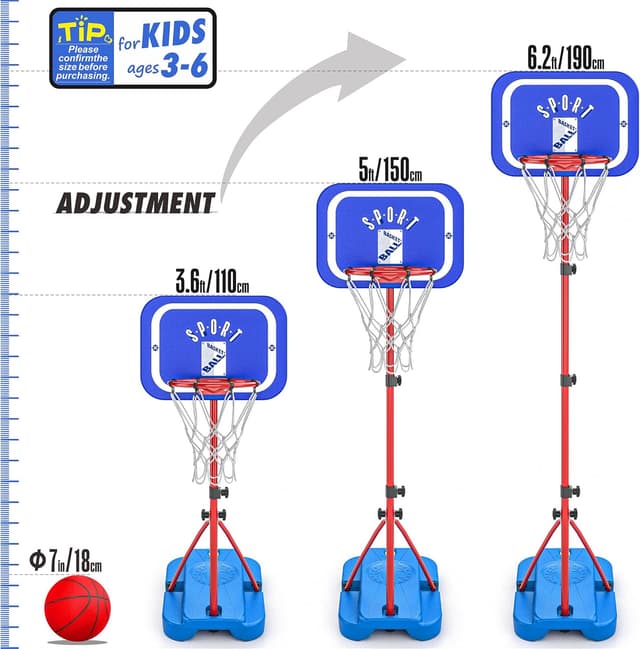 Detalle 2 de GILIKOKO cestino basket regolabile 110-190 cm