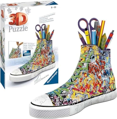 Detalle 2 de Ravensburger Puzzle 3D Graffiti Sneakers 108 piezas 🧩