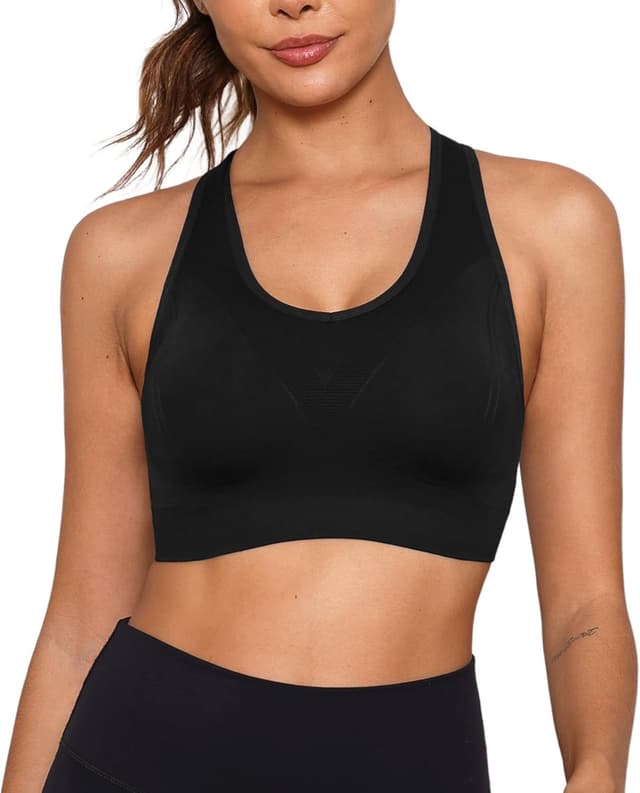 Detalle 2 de Sykooria Brassière Sport Femme en nylon/élasthanne, coussinets amovibles (S à XXL) pour yoga et entraînements