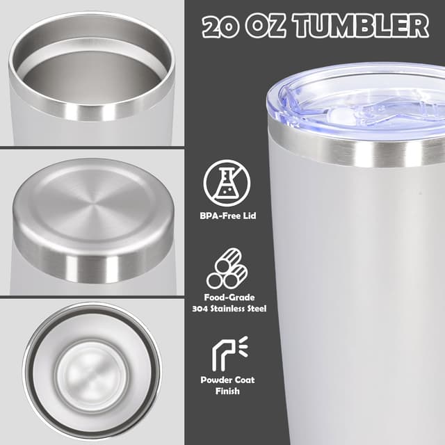 Thumbnail 2 de AUWBON 20oz Tumbler Stainless Steel Travel Mug