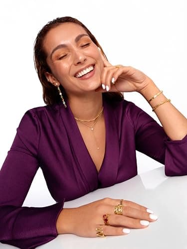 Detalle 1 de SINGULARU Collar Polar Star en plata 925, baño 18K 💍