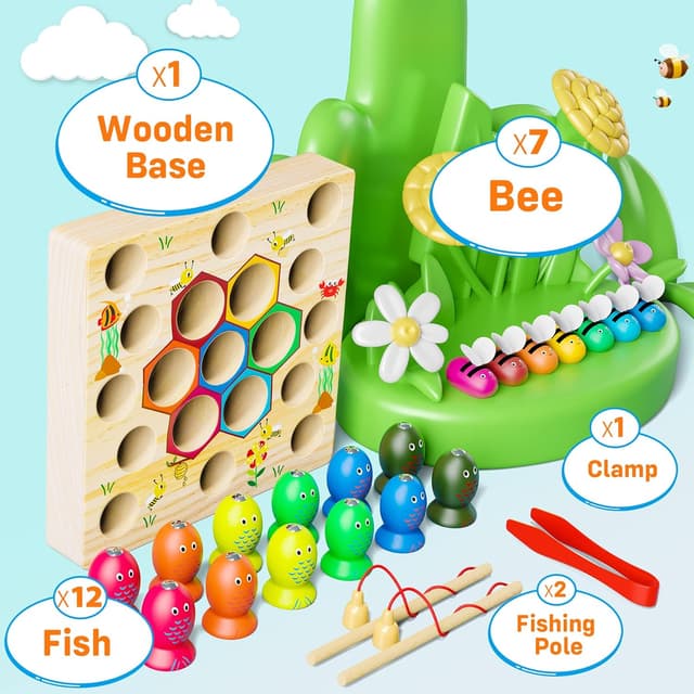 Thumbnail 5 de COOLJOYA Magnetische Angelspiel 10 Teile