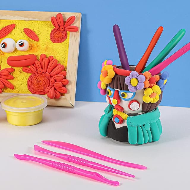 Detalle de iFergoo Air Dry Clay 24‑colour modelling set 🎨