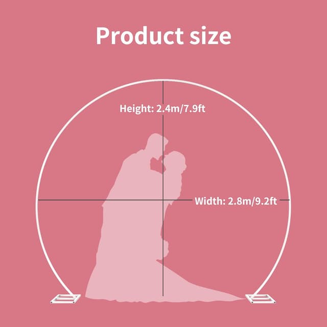 Detalle de Fiita 7.9x9.2 FT Round Wedding Arch