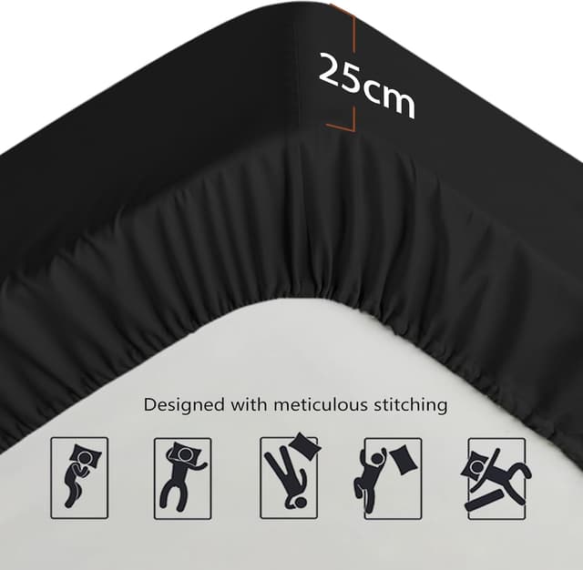 Detalle 2 de wyewye Drap housse microfibre 180 x 200 x 25