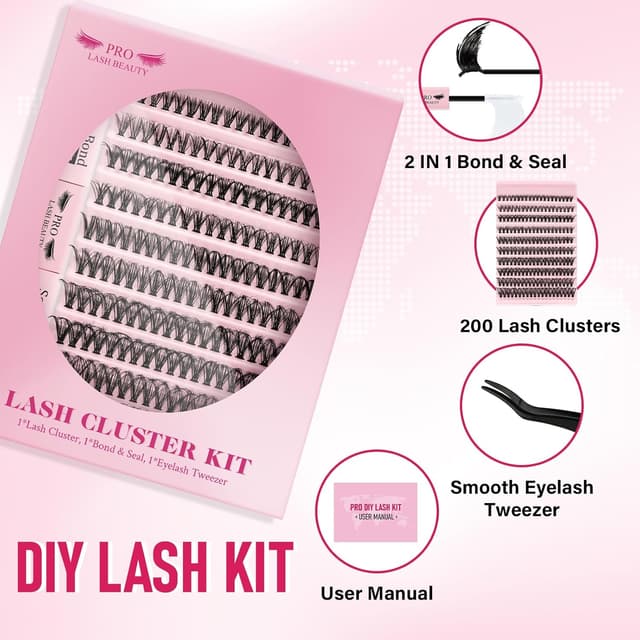 Thumbnail 1 de PRO DIY Wimpernverlängerung Kit 200 Stk 40D