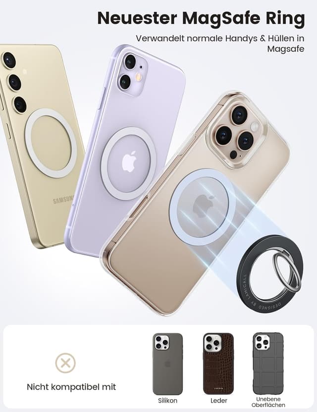 Detalle de Lamicall MagSafe Ring Zubehör 0,5 mm