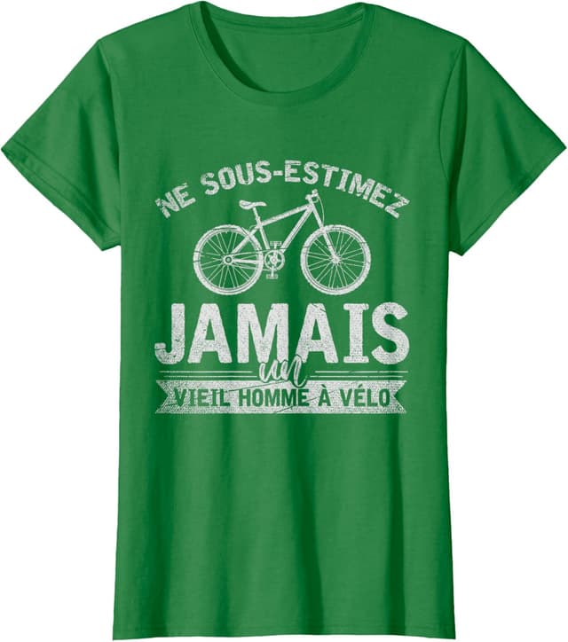 Detalle 2 de T-shirt cycliste Ne sous-estimez jamais vieil homme