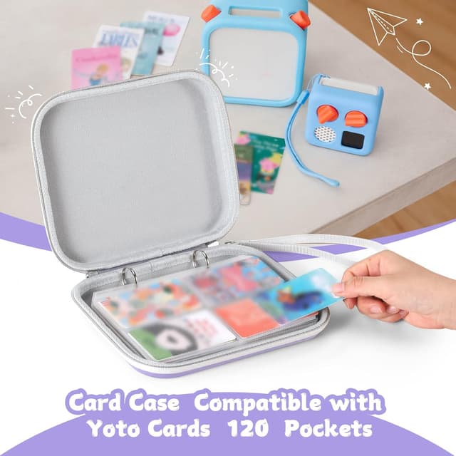 Detalle de Jaffzora porte-cartes pour cartes Yoto — 120 poches étanches et résistantes