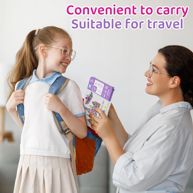 Detalle de STEM MATCH – Set de 40 blocs/mini tuiles magnétiques de voyage (boîte en fer)