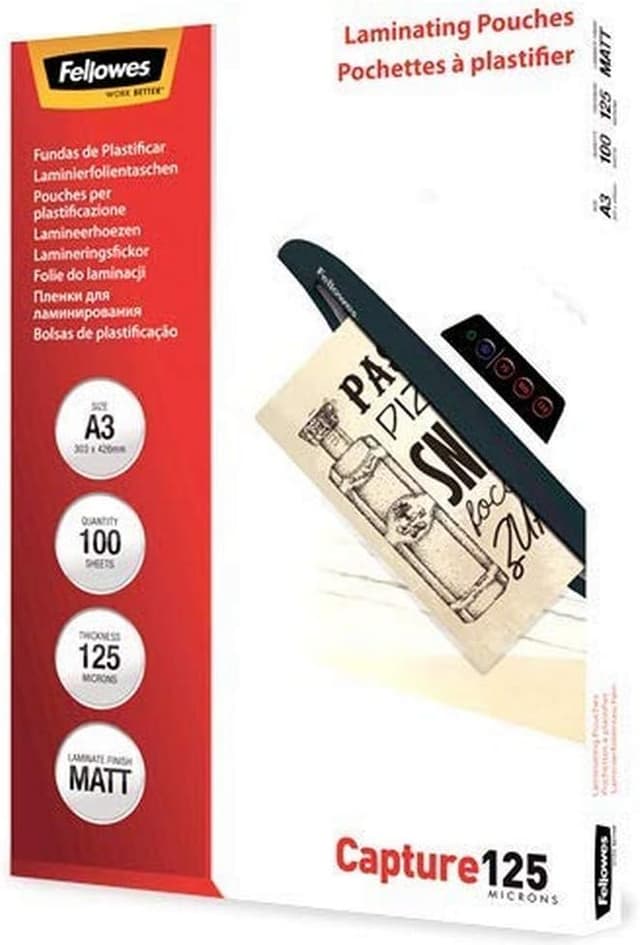 Detalle de FELLOWES Pochettes plastification A3 125 microns