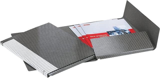 Detalle de Esselte C12 Delso Line cartella progetti con dorso 12 cm, 25 x 35 cm (bianco/grigio) – 390312040