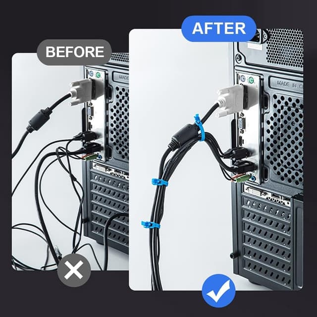 Detalle 2 de Mgctolbox Kabelbinder (100 Stück), wiederverschließbar, weiß – 200 x 4,8 mm, UV-beständig