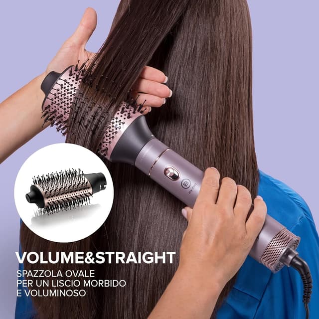 Detalle 2 de Bellissima Imetec Ceramic e Argan Oil 6 in 1: spazzola ad aria calda con 6 accessori e tecnologia a ioni