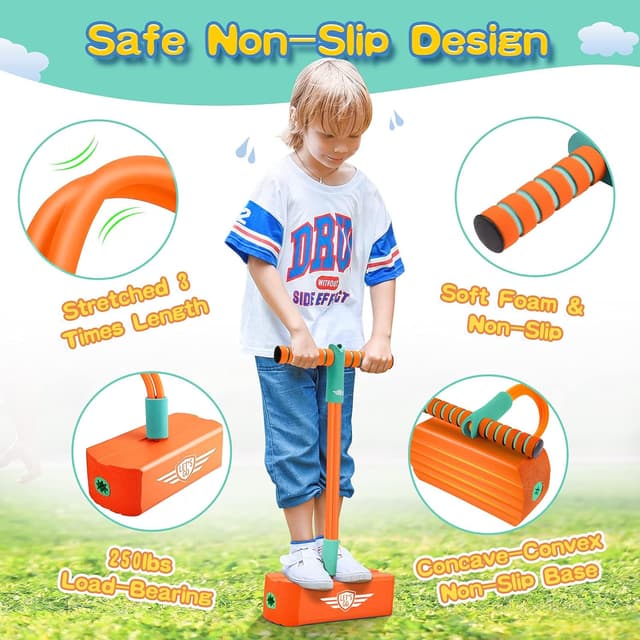 Detalle de Foam pogo jumper for kids, 5 squeaks
