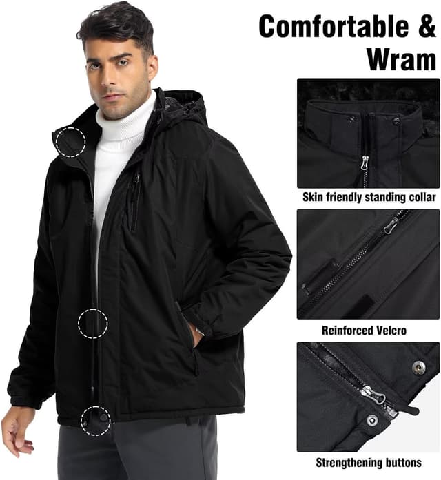 Thumbnail 5 de Zoofly Men's Mountain Ski Jacket Waterproof 1️⃣