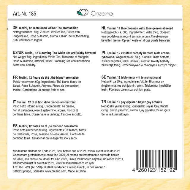 Thumbnail 1 de Creano Flores de Té en Caja de Madera 🎁 12 Variedades