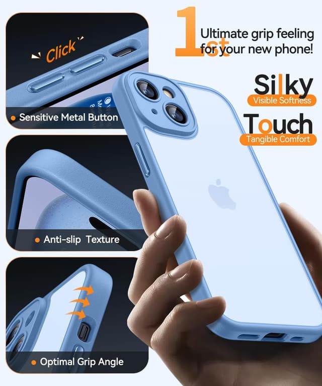 Thumbnail 3 de CANSHN Funda Mate iPhone 15 6.1" 📱 Protección Total Azul Claro