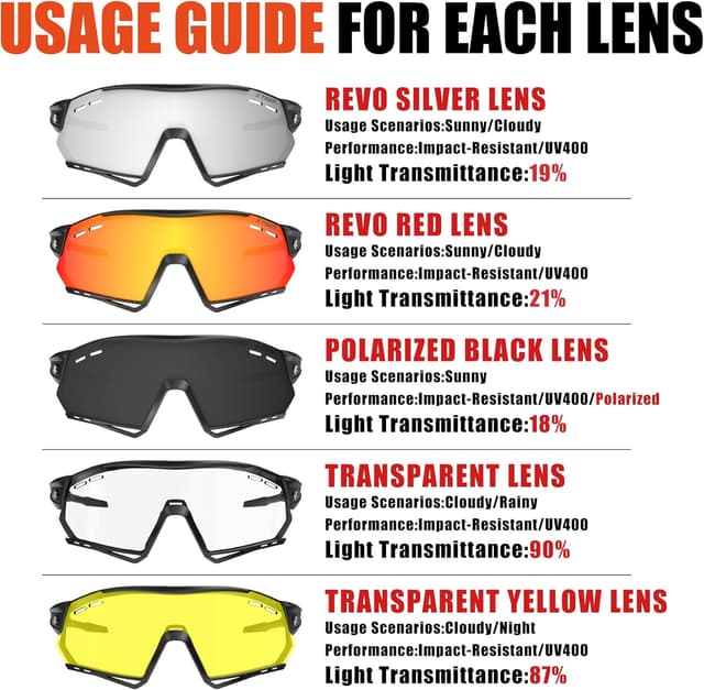 Detalle de X-TIGER Occhiali ciclismo polarizzati 19,2 g