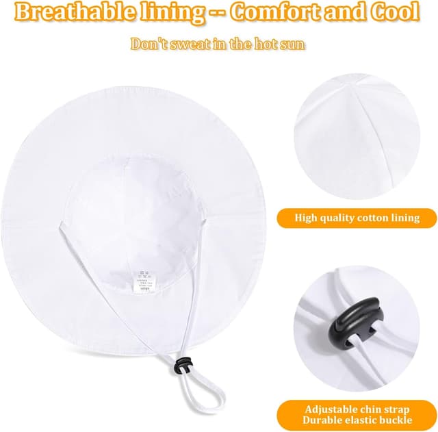 Detalle de Baby Girl Sun Hat with UPF 50+ Bucket