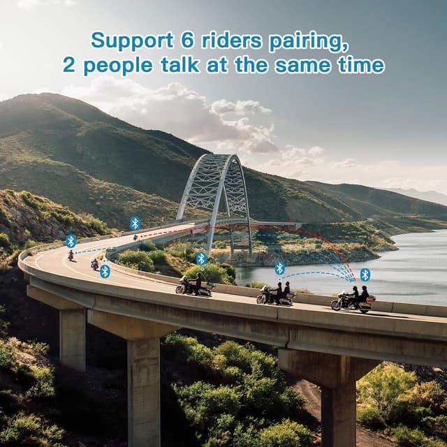 Detalle de EJEAS V6 Pro interfono moto Bluetooth 12