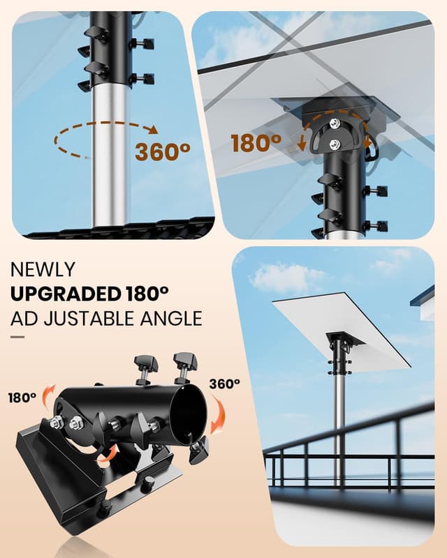 Thumbnail 6 de 360° Starlink Gen 3 Rohradapter V3 als Mast-/Dachhalterung für die Starlink Standard-Antenne (28–54 mm)