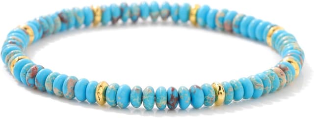 Thumbnail 6 de JENCVNL Perlenarmband für Frauen mit 4 mm Kaiserstein – elastisches Naturstein-Armband für viele Anlässe