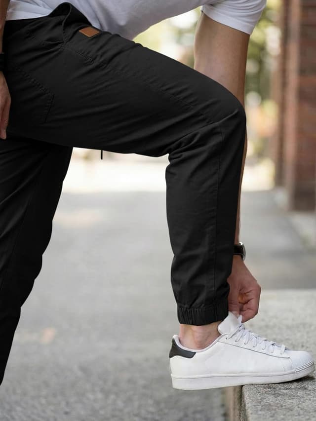 Thumbnail 5 de JMIERR Mens Casual Joggers Cotton Drawstring Pants