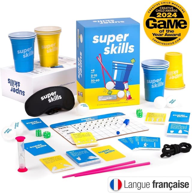 Detalle de Super Skills – Jeu de société adulte, ado et enfant (dès 8 ans) : 120 défis en version française
