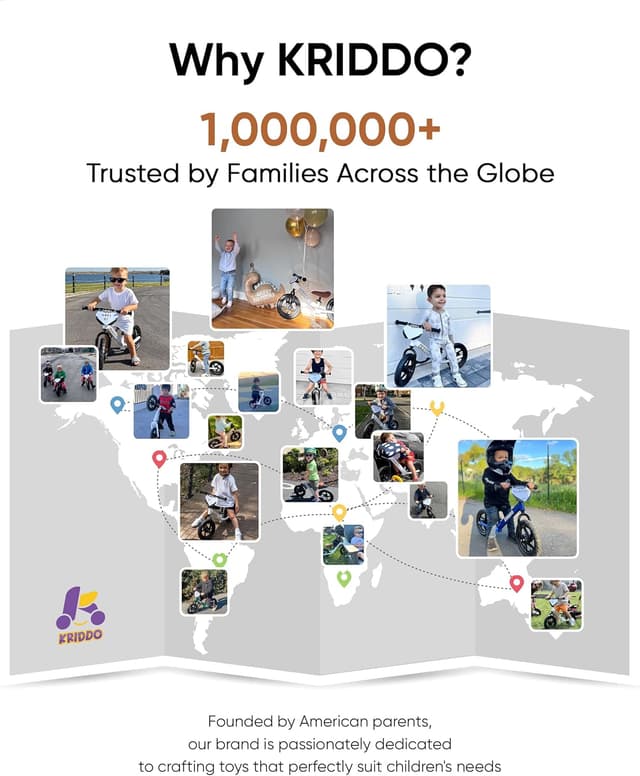 Thumbnail 6 de KRIDDO Toddler Balance Bike 12" for Ages 2–5