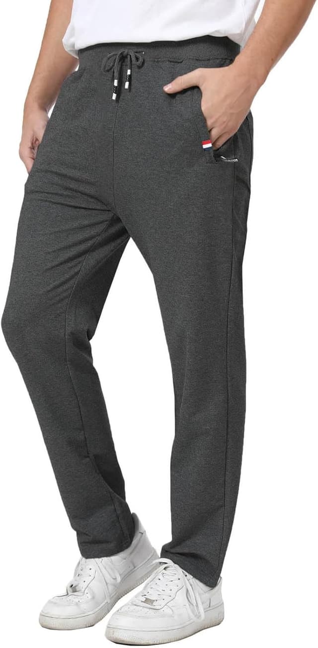 Detalle de JustSun Jogginghose für Herren aus Baumwolle mit Reißverschlusstaschen