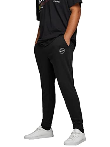 Detalle de JACK & JONES Pantalones de Sudadera Regulares Negros XL 🖤