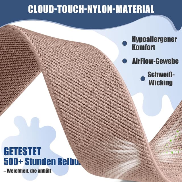 Detalle de Ynitec Stretchy Loop Sport Strap for Apple Watch (Soft Nylon Elastic Braided) – compatible 38/40/41/42/44/45/46/49mm