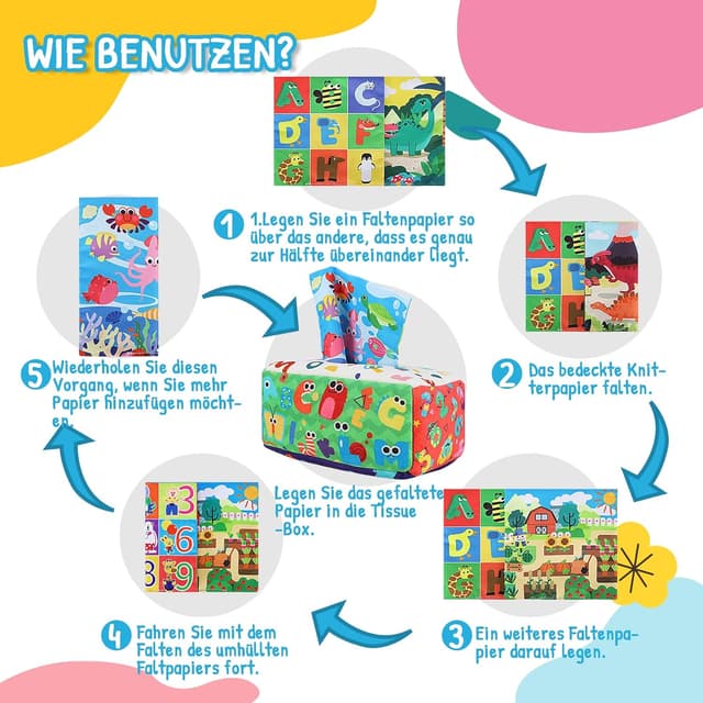 Detalle de URMYWO Baby Spielzeug Tissue Box 0–12 Monate