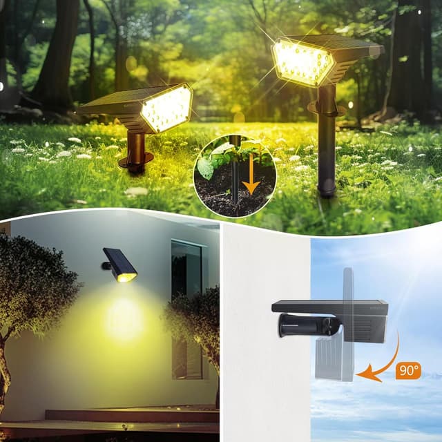 Detalle de Satucol 2 Solar Spot Lights 28 LED