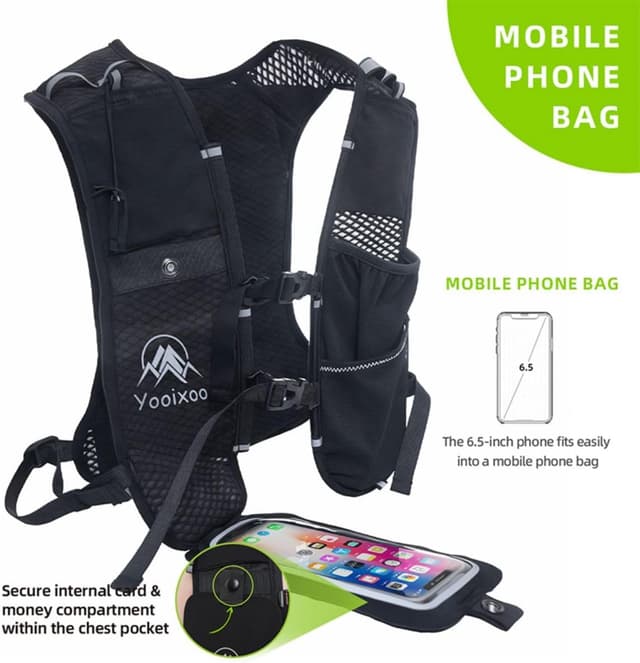 Detalle 2 de Running Vest for Women Men 10L hydration pack 🏃♀