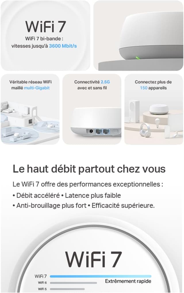 Thumbnail 2 de TP-Link BE3600 Routeur WiFi 7 490 m²